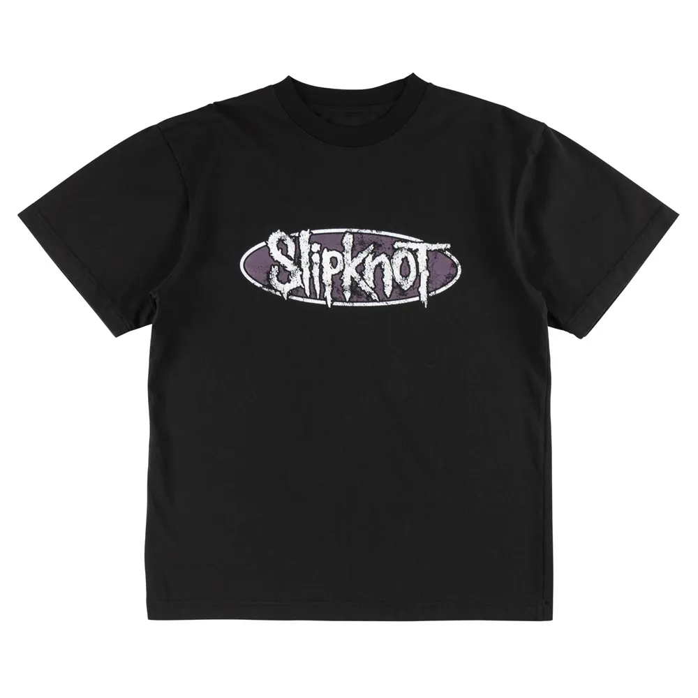 Welcome Skateboards X SlipKnot Annihilation Garment Dyed Boxy Black T-Shirt [Size: XL]