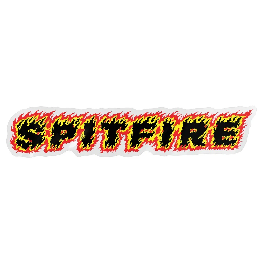 Spitfire Flames Script Small Sticker