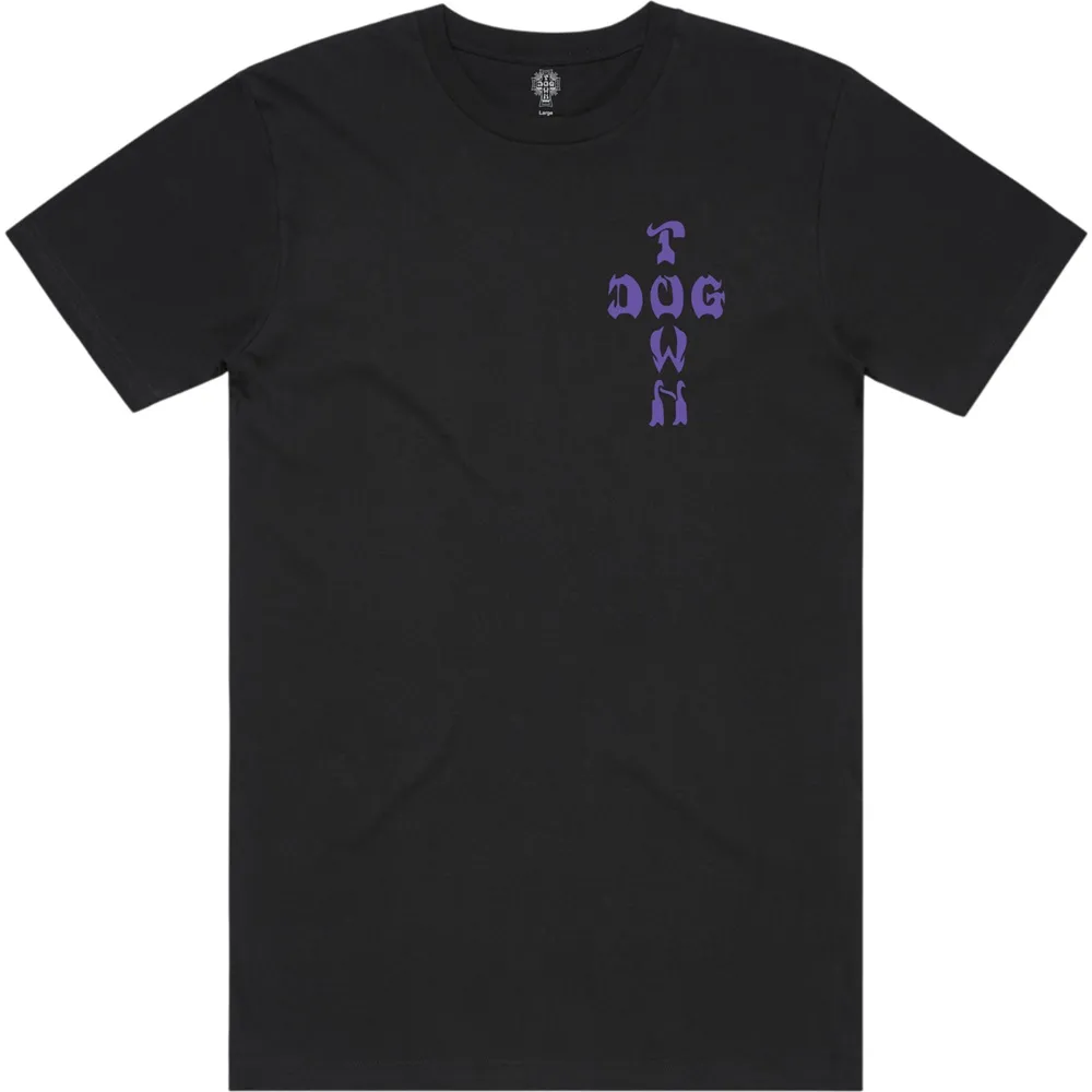Dogtown Purple Logo Black T-Shirt [Size: L]