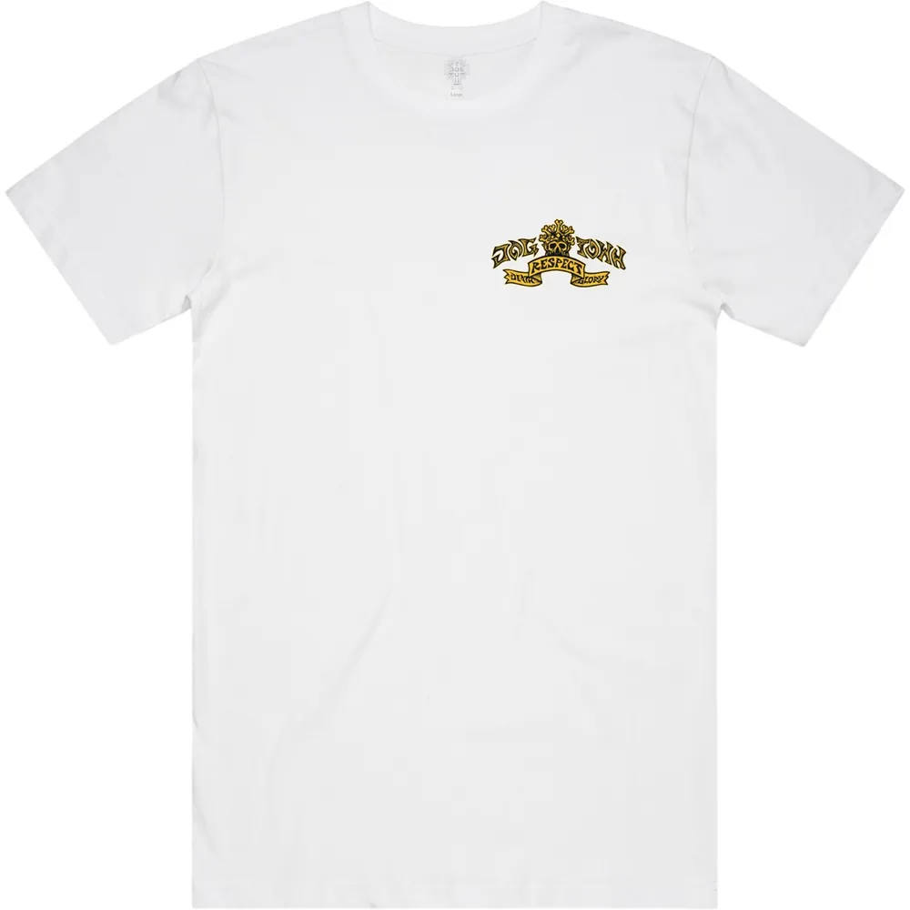 Dogtown Respect White T-Shirt [Size: L]