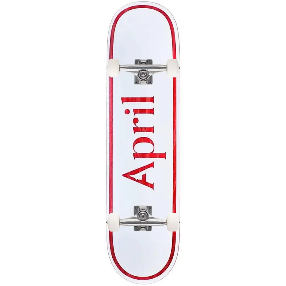 April Red OG Logo 8.25 Complete Skateboard