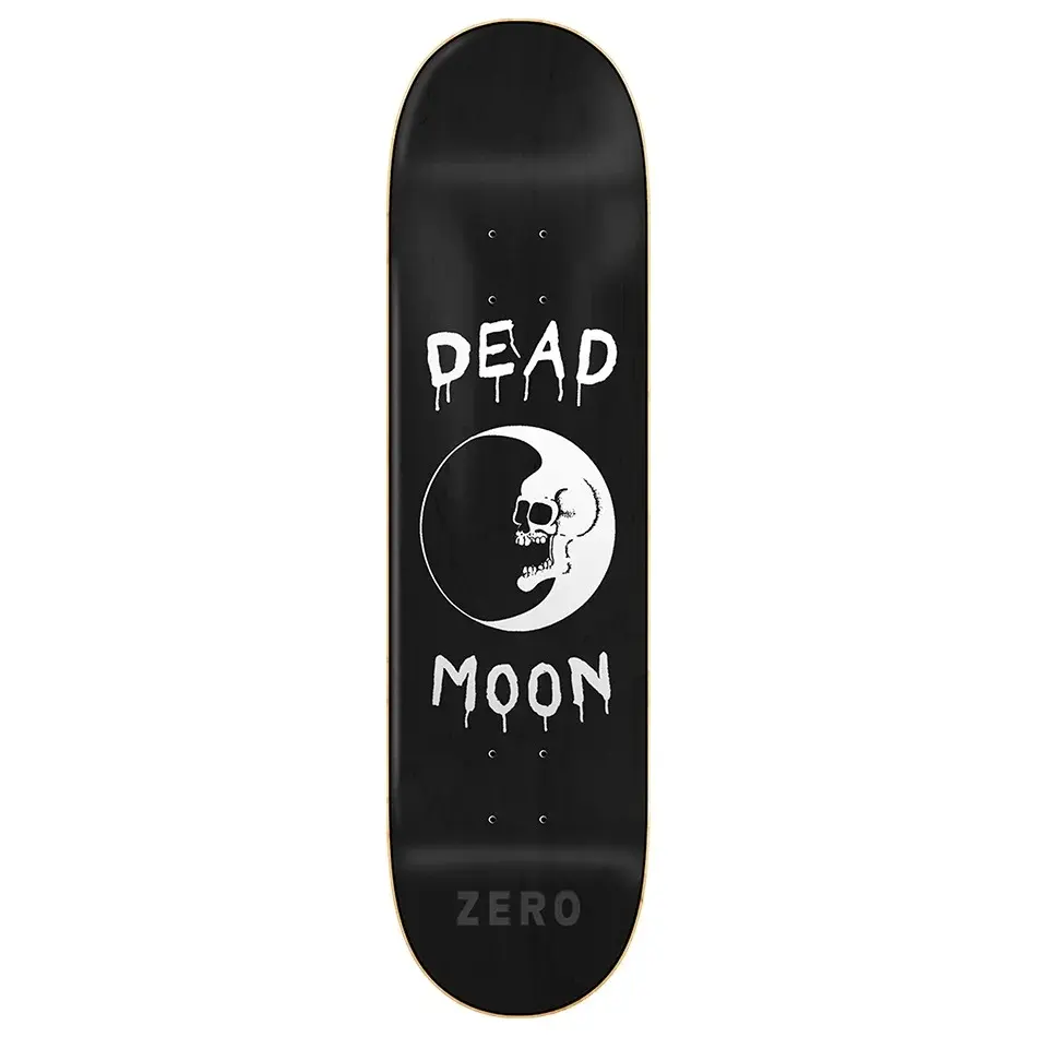 Zero Dead Moon Black White 8.25 Skateboard Deck Slightly Scuffed
