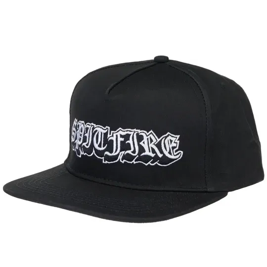 Spitfire Old E Drop Black White Snapback Hat