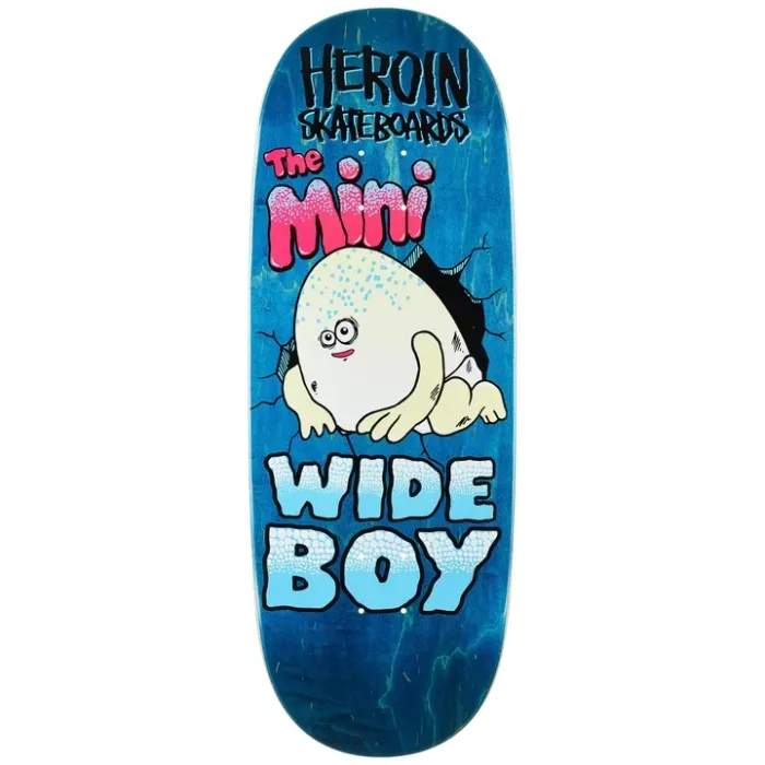 Heroin Mini Wide Boy Blue 10.5 Skateboard Deck