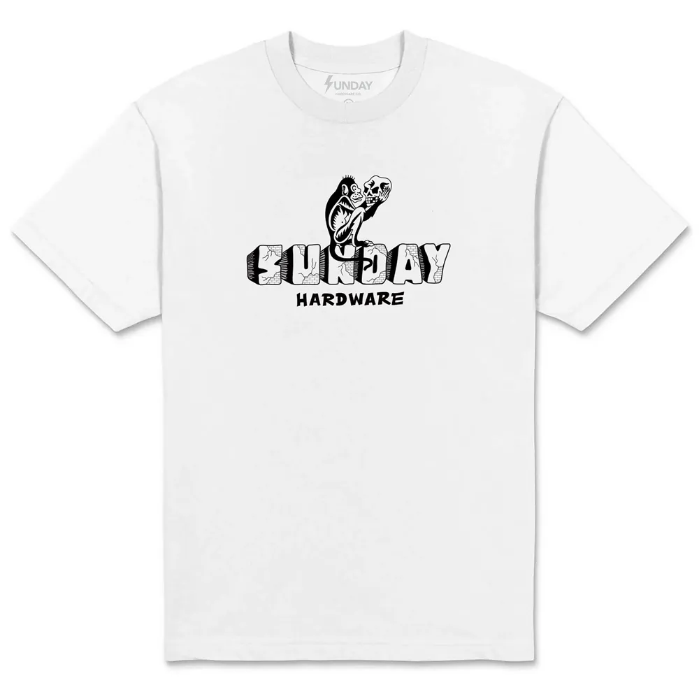 Sunday Hardware Gorilla Brick White T-Shirt [Size: M]