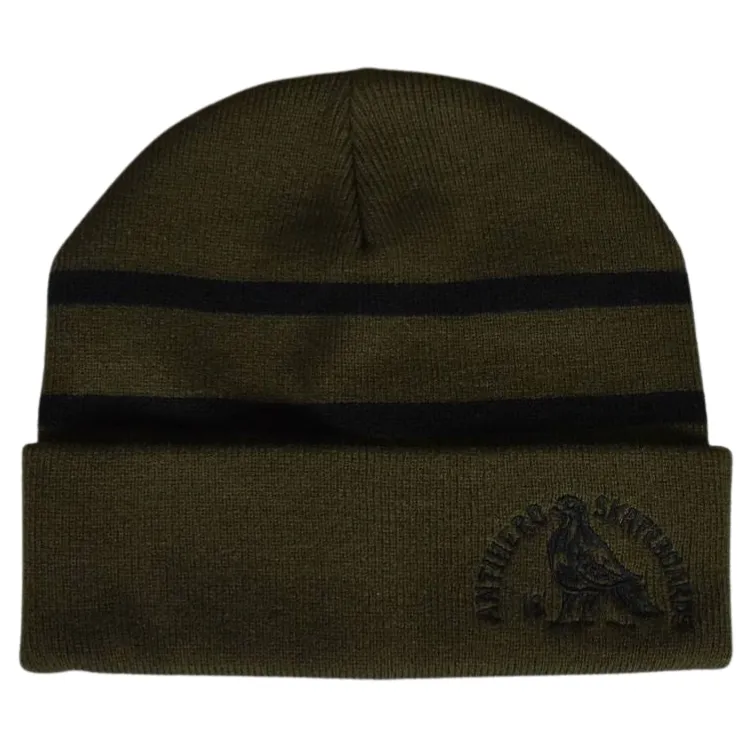 Anti Hero Clubhouse Olive Black Beanie