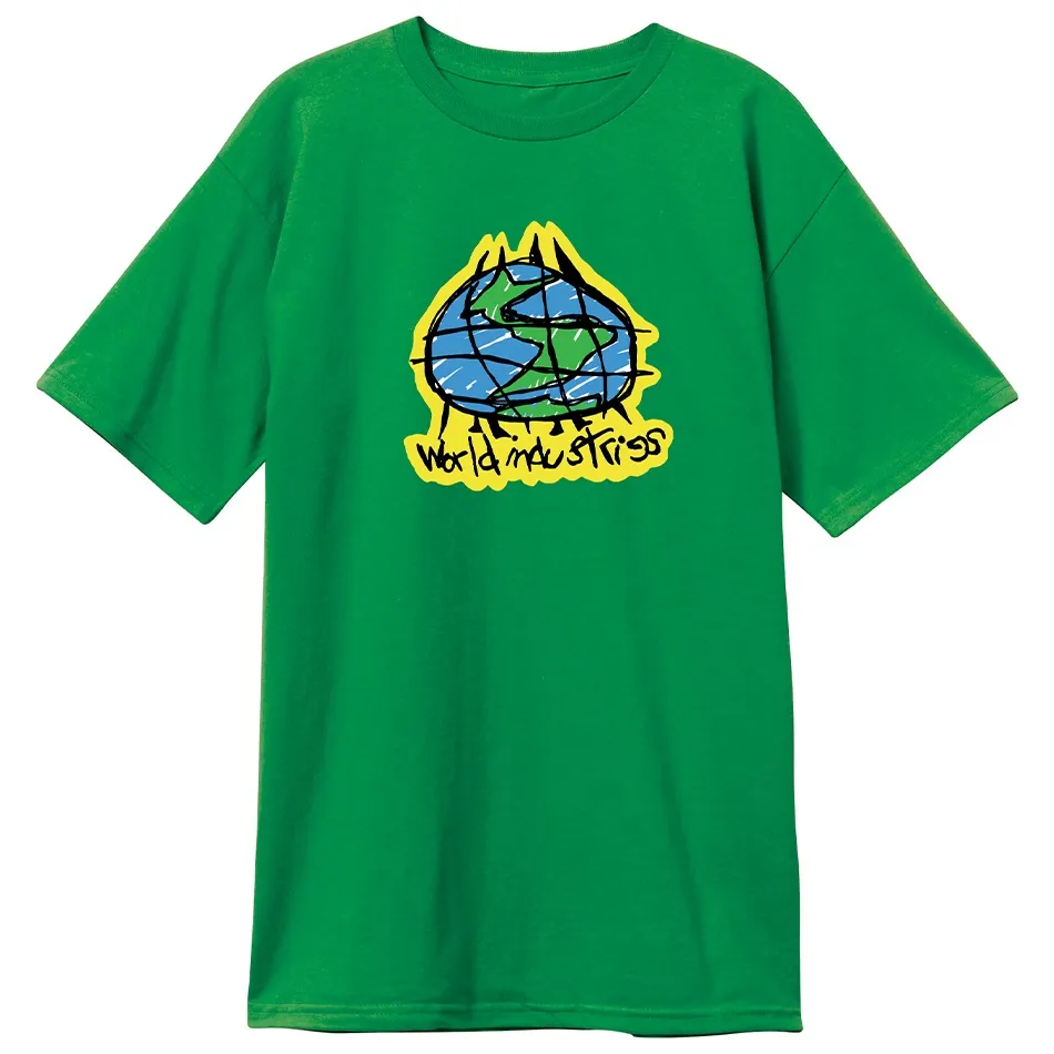 World Industries Scribble Kelly Green T-Shirt [Size: M]