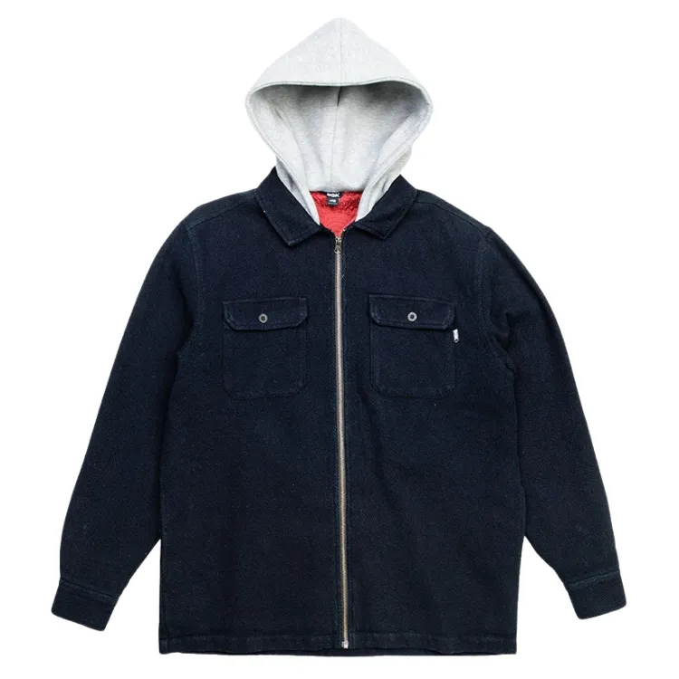 DGK Tidal Indigo Shacket Hoodie [Size: S]
