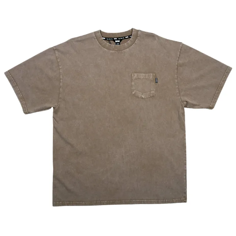 DGK Vigor Washed Brown Knit T-Shirt [Size: M]