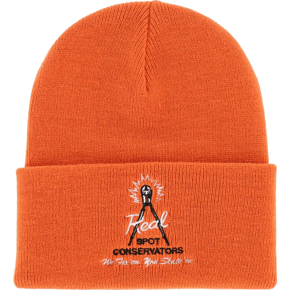 Real Skateboards Spot Conservators Orange Beanie