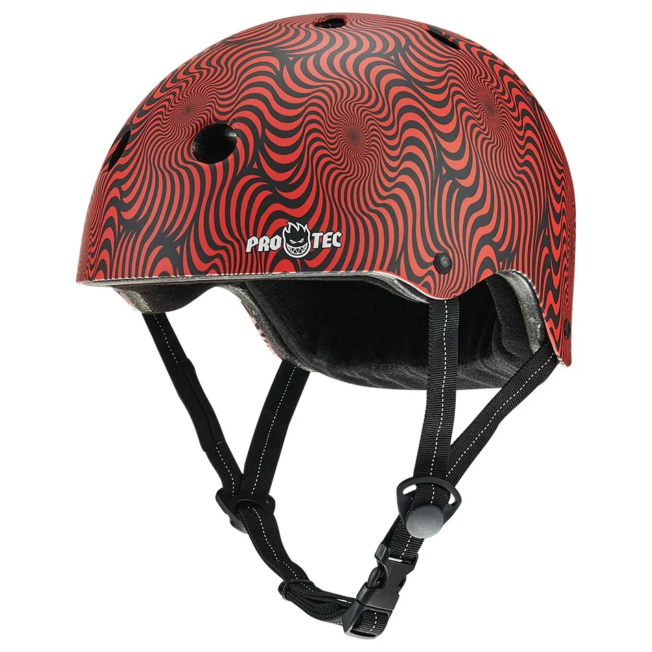 Protec X Spitfire Low Pro Certified Red Swirl Helmet [Size: XS-S]