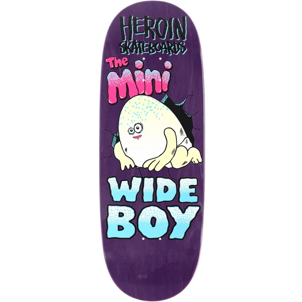 Heroin Mini Wide Boy Purple 10.5 Skateboard Deck