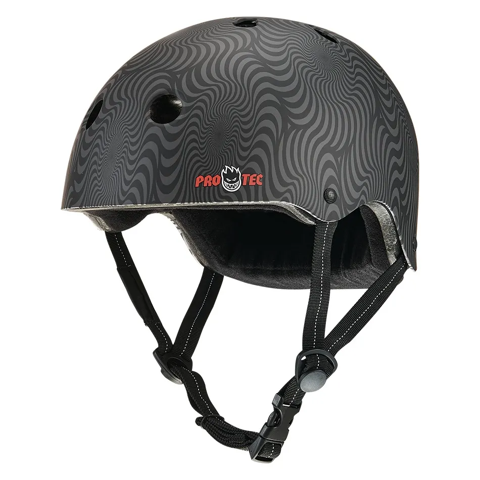 Protec X Spitfire Low Pro Certified Black Swirl Helmet [Size: XS-S]