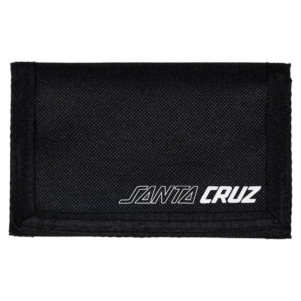 Santa Cruz SC Solid Half Strip Black Velcro Wallet