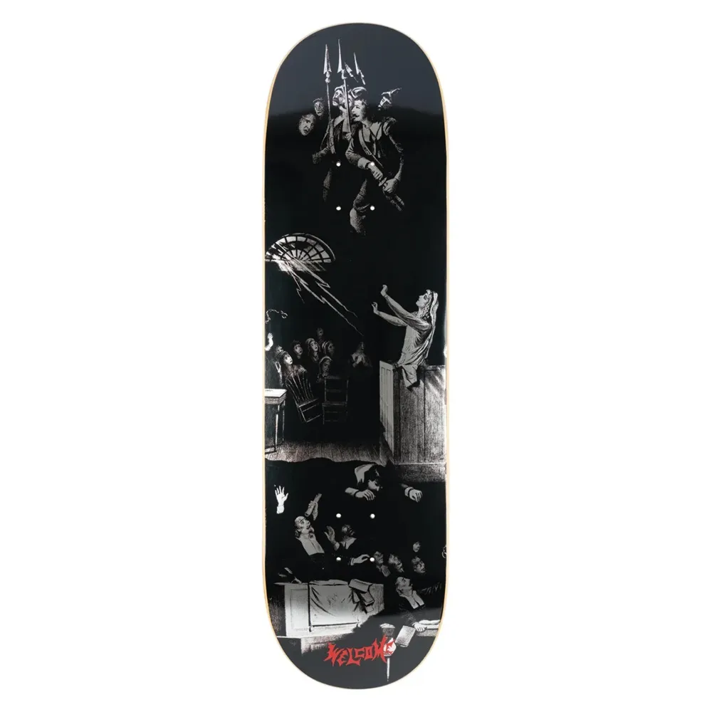 Welcome Trial On Popsicle Black Silver Foil 9.0 Skateboard Deck