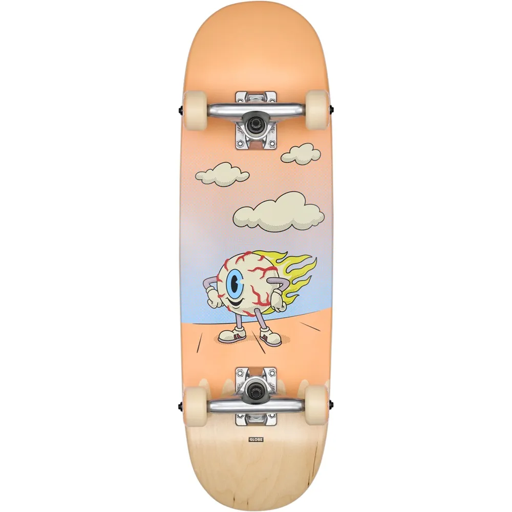 Globe Kids Wide Mini Flaming Eye 7.9 Complete Skateboard