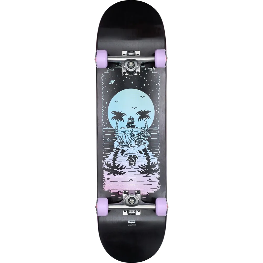 Globe G2 Reflection Black Purple 8.5 Complete Skateboard
