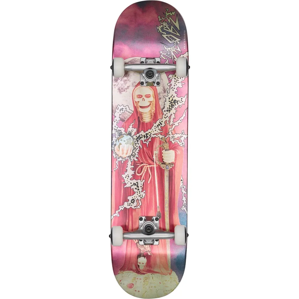 Globe G1 Downtown Doom Silver Red 8.0 Complete Skateboard