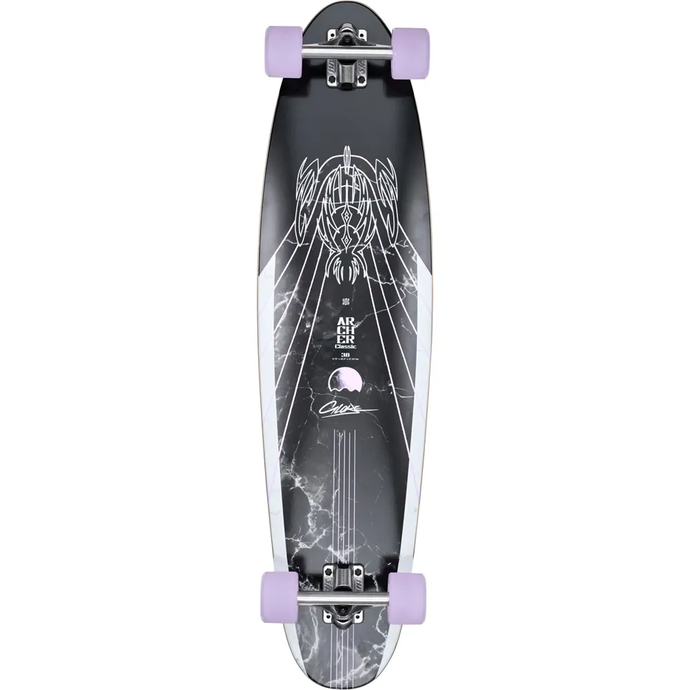 Globe Archer Classic Bamboo Purple 38 Longboard Skateboard