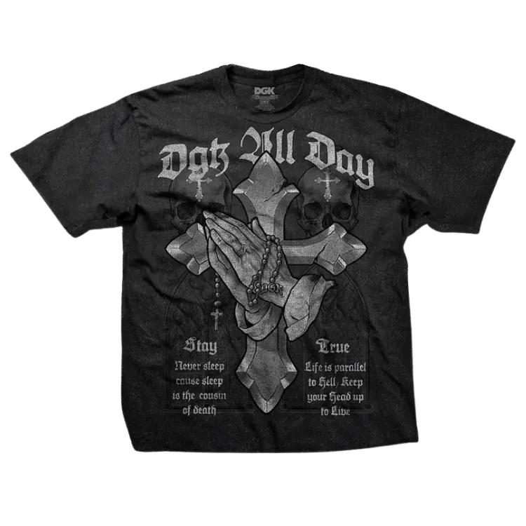 DGK Arches Vintage Black Boxy Fit T-Shirt [Size: M]