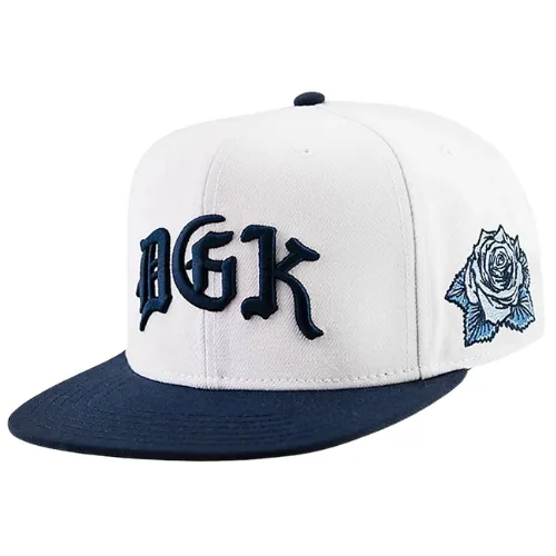 DGK Pray White Navy Snapback Hat