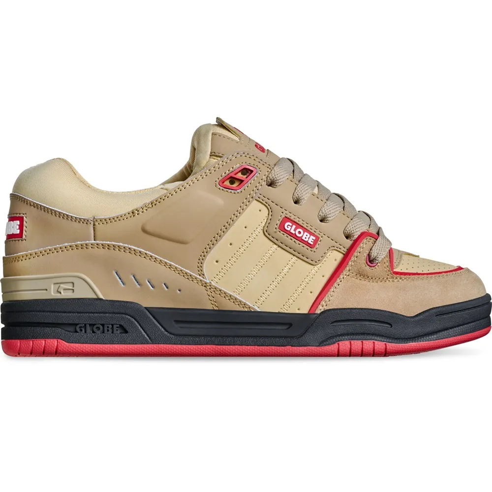 Globe Fusion Khaki Red Mens Skate Shoes [Size: US 9]