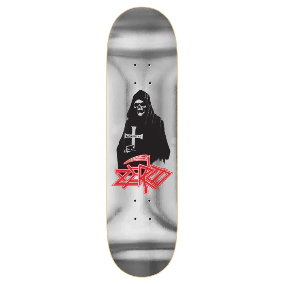 Zero X Pleasures Reaper Silver 8.25 Skateboard Deck