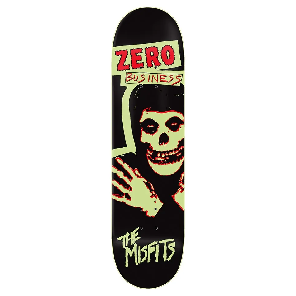 Zero Misfits Horror Business Glow In The Dark 8.5 Skateboard Deck