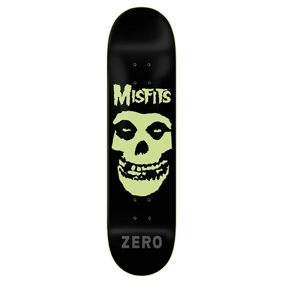 Zero Misfits Fiend Skull Glow In The Dark 8.5 Skateboard Deck