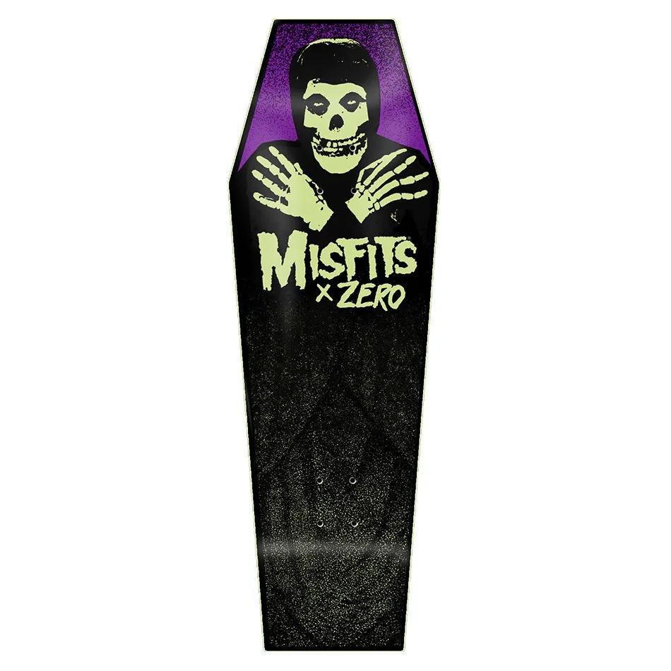 Zero Misfits Fiend Coffin Glow In The Dark 9.5 Skateboard Deck