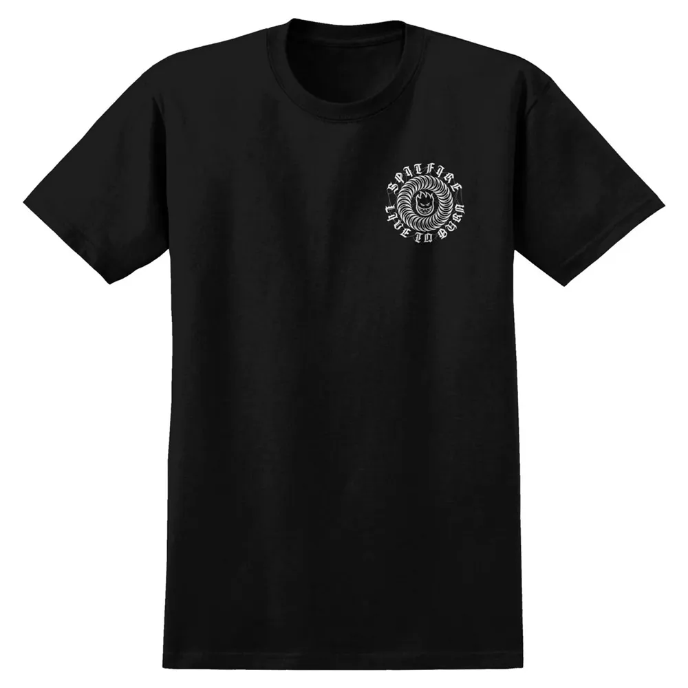 Spitfire Web Classic Black T-Shirt [Size: M]