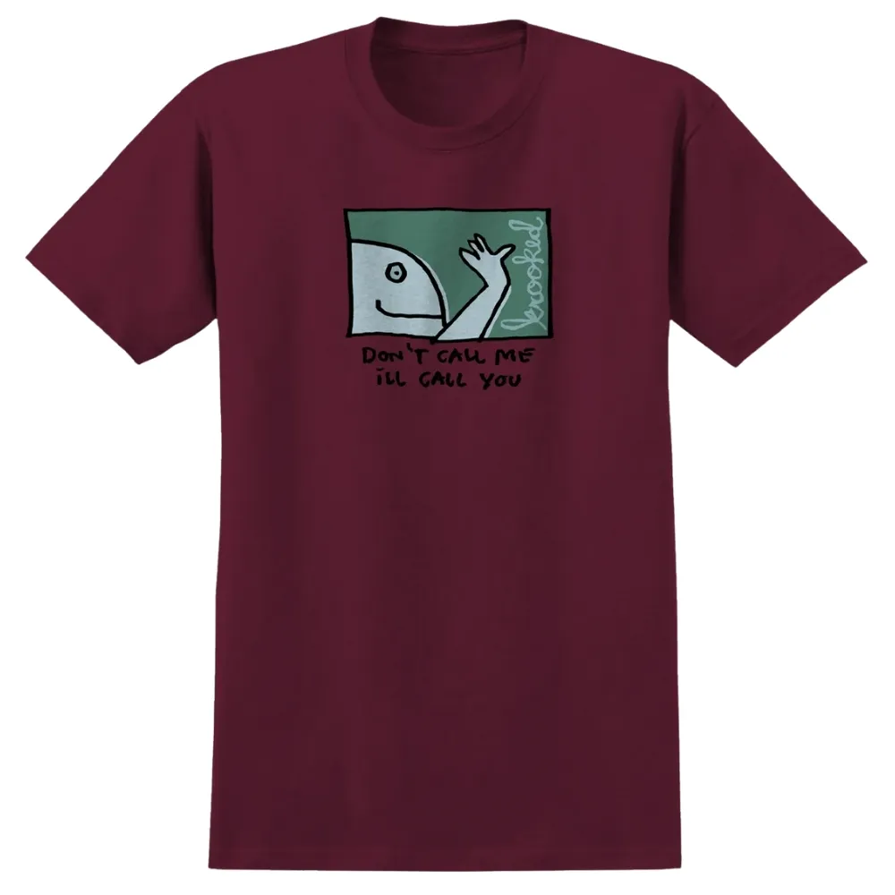 Krooked Call Me Burgundy T-Shirt [Size: L]