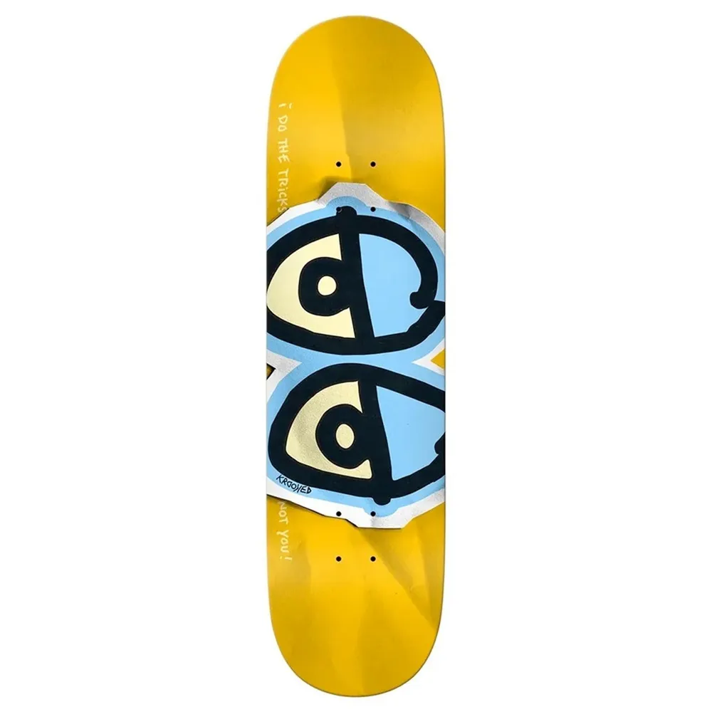 Krooked DBX Eyes Gold 8.38 Skateboard Deck