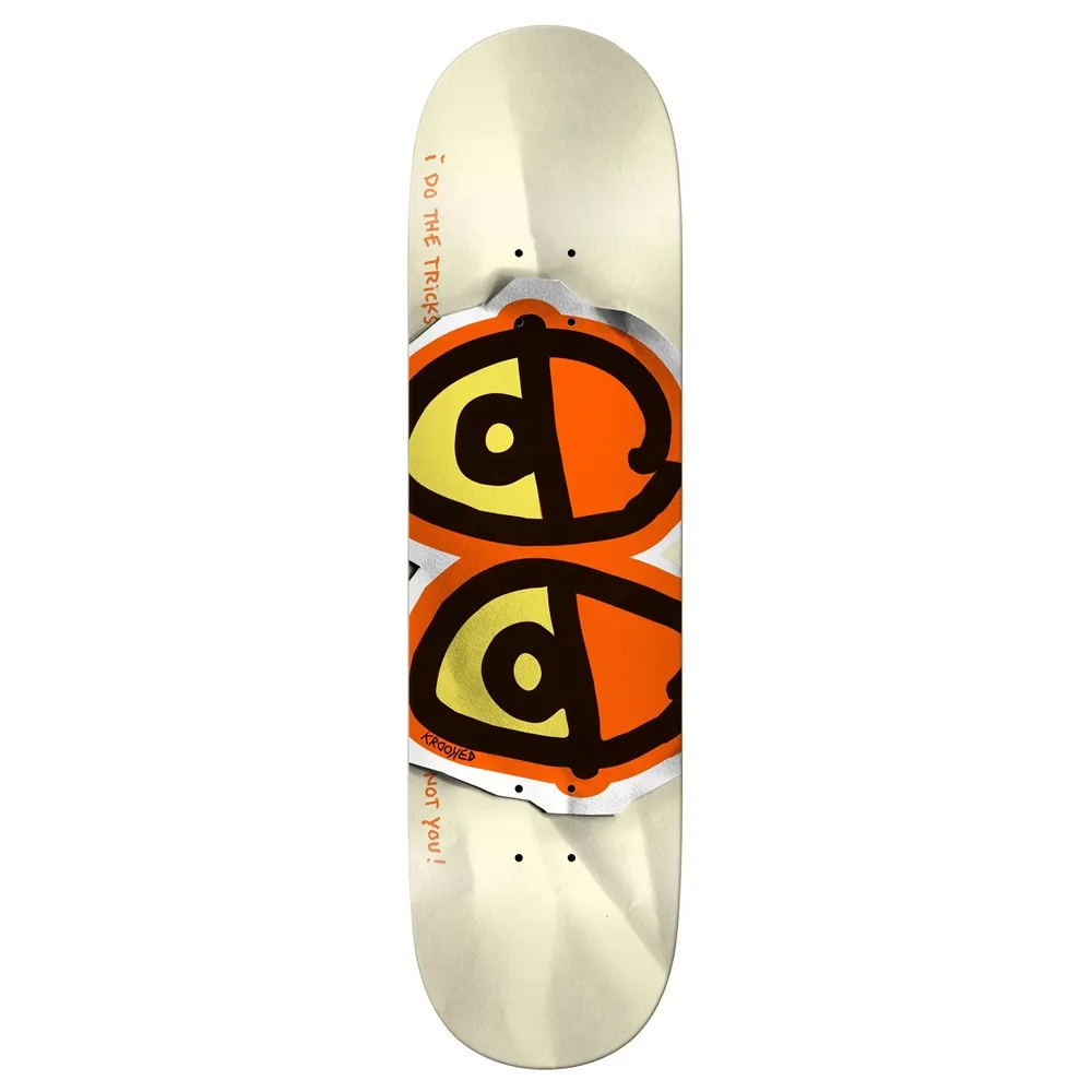 Krooked DBX Eyes Orange 8.5 Skateboard Deck