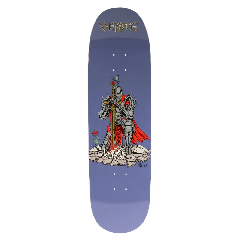 Welcome Paladin On Baculus 2 Purple Gold Foil 9.0 Skateboard Deck