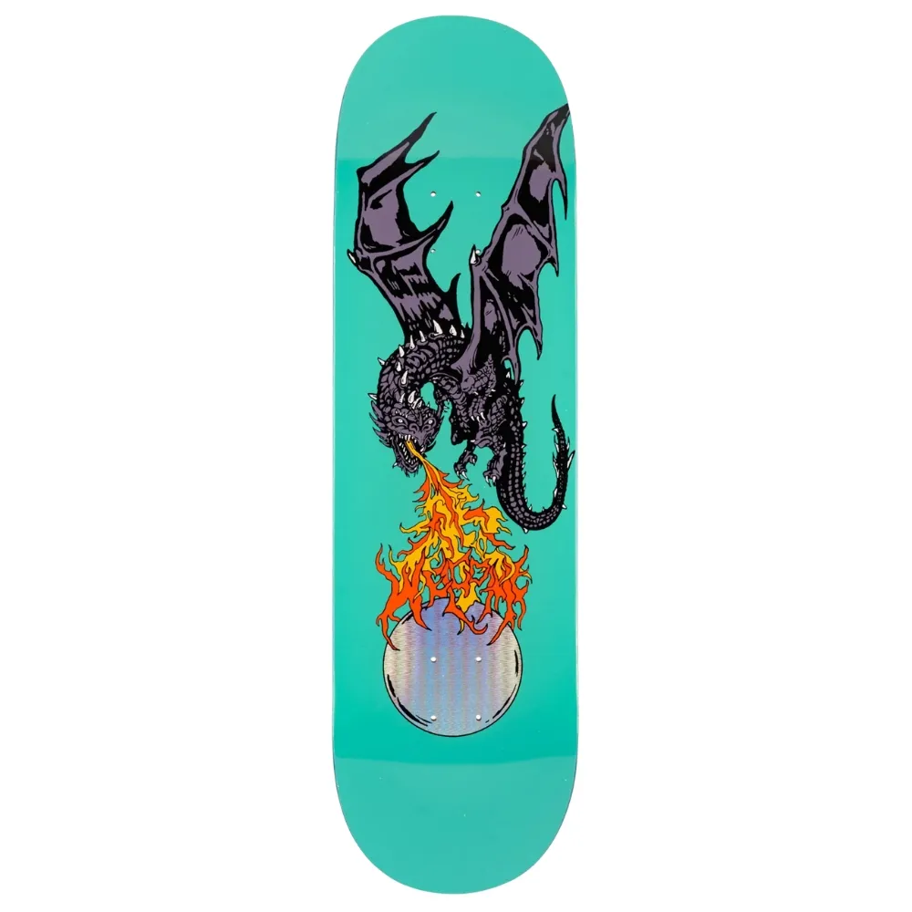 Welcome Firebreather On Popsicle Teal 9.0 Skateboard Deck