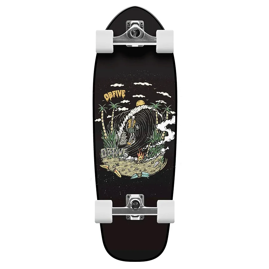 Obfive Skull Cave 31 Surfskate Skateboard