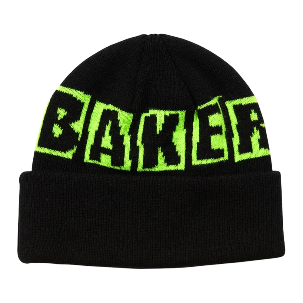 Baker Brand Logo Black Green Beanie