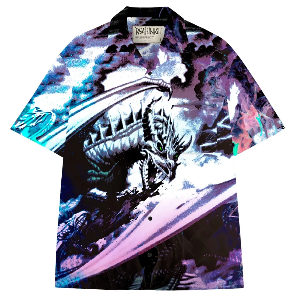 Deathwish Inferno Rayon Button Up Shirt [Size: L]