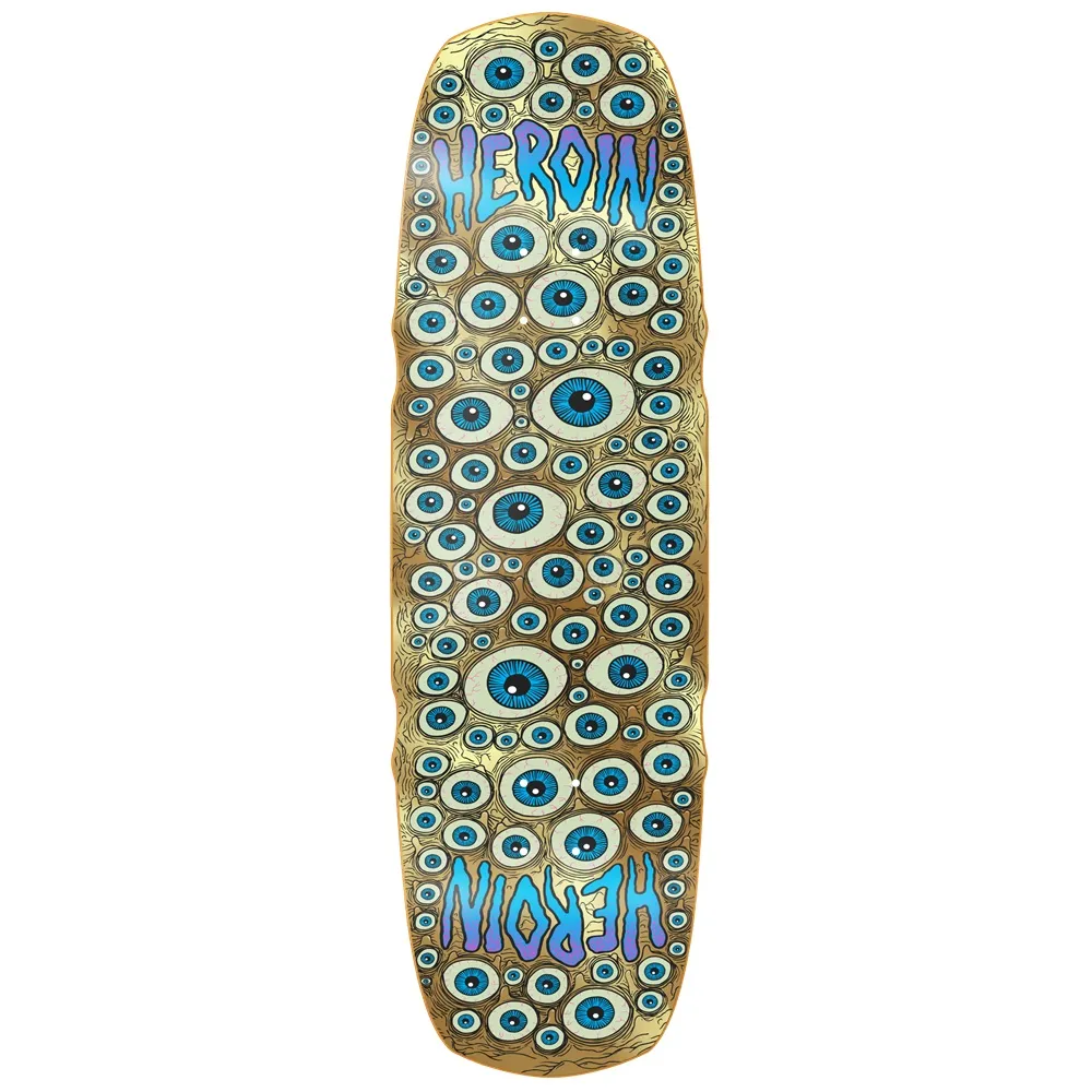 Heroin Seeing Double Mutated Gold 9.5 Skateboard Deck