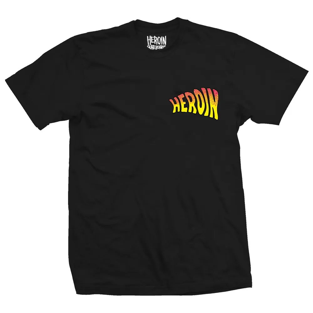 Heroin Merged Black T-Shirt [Size: L]