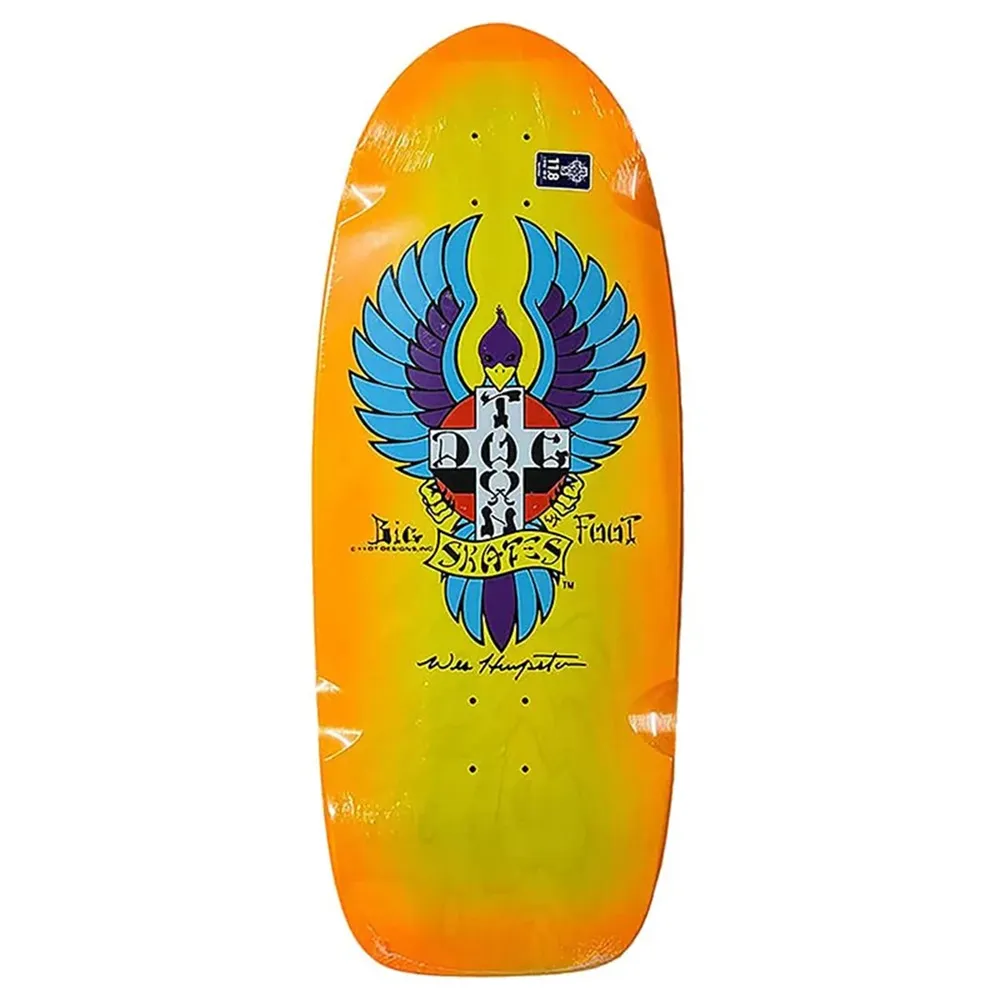 Dogtown Big Foot OG 70s Rider Yellow Orange Fade 11.875 Skateboard Deck