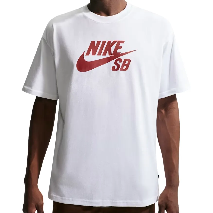 Nike SB Logo White T-Shirt [Size: M]