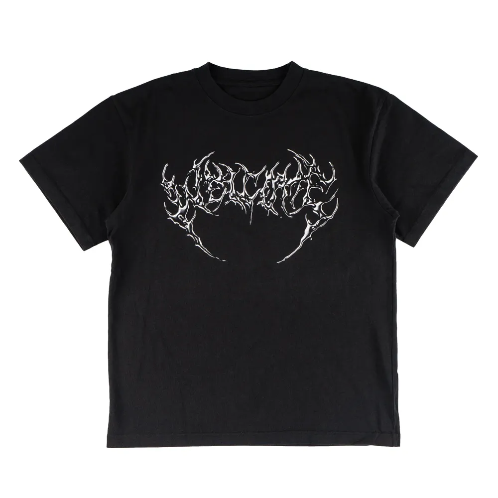 Welcome Skateboards Chrome Fang Boxy Garment Dyed Black T-Shirt [Size: M]