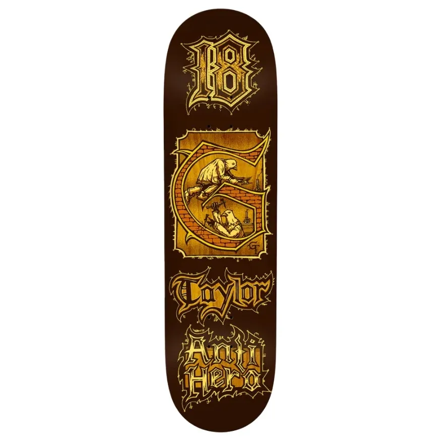 Anti Hero Grant Medieval Brown 8.38 Skateboard Deck