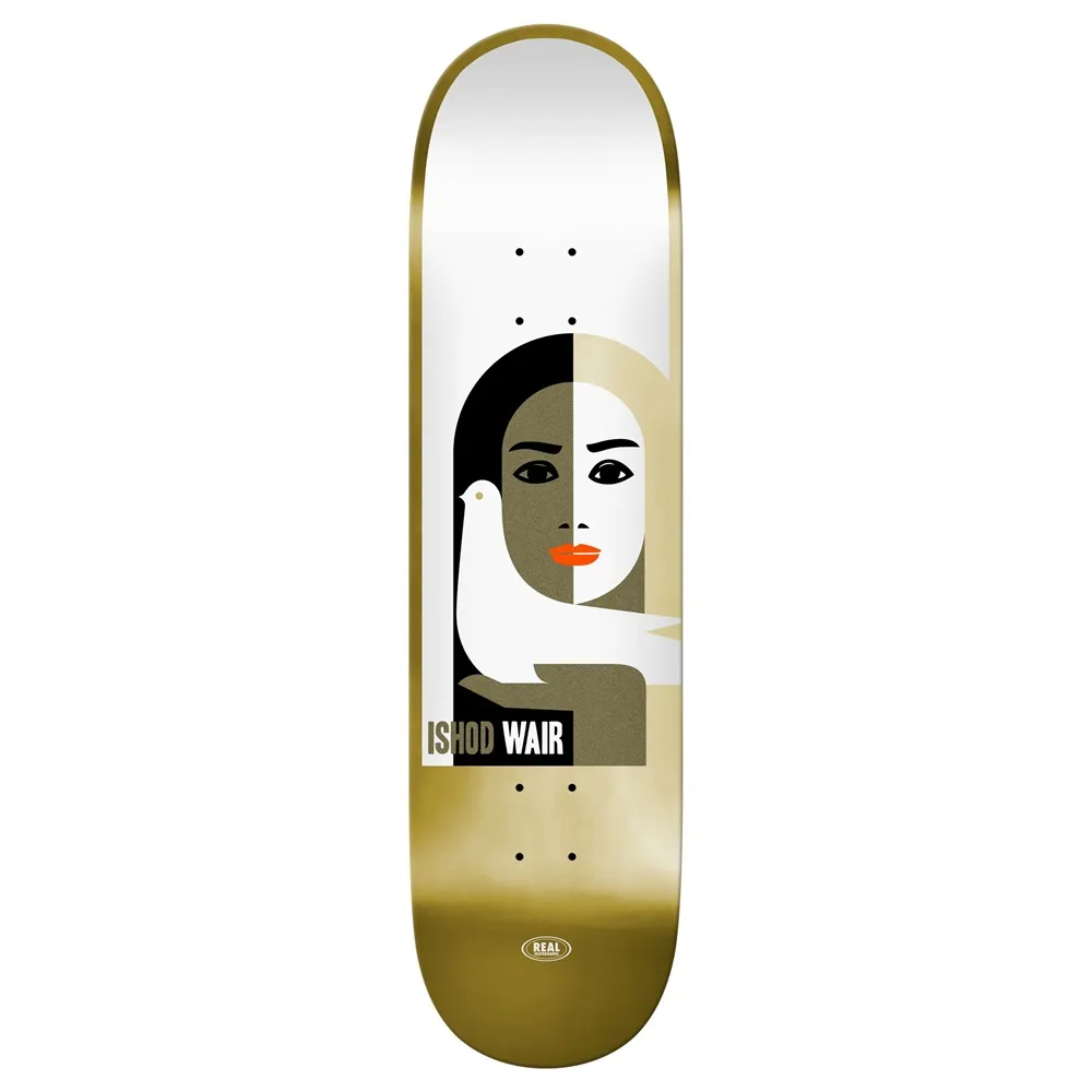 Real Ishod Peace LTD Foil Gold 8.06 Skateboard Deck