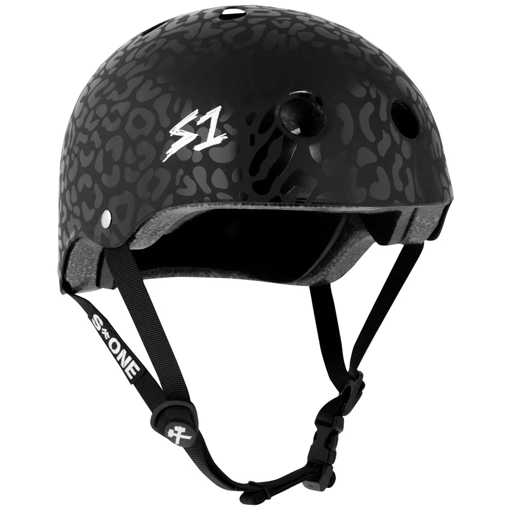 S1 S-One Lifer Certified Black Leopard Hosoi Helmet [Size: M]
