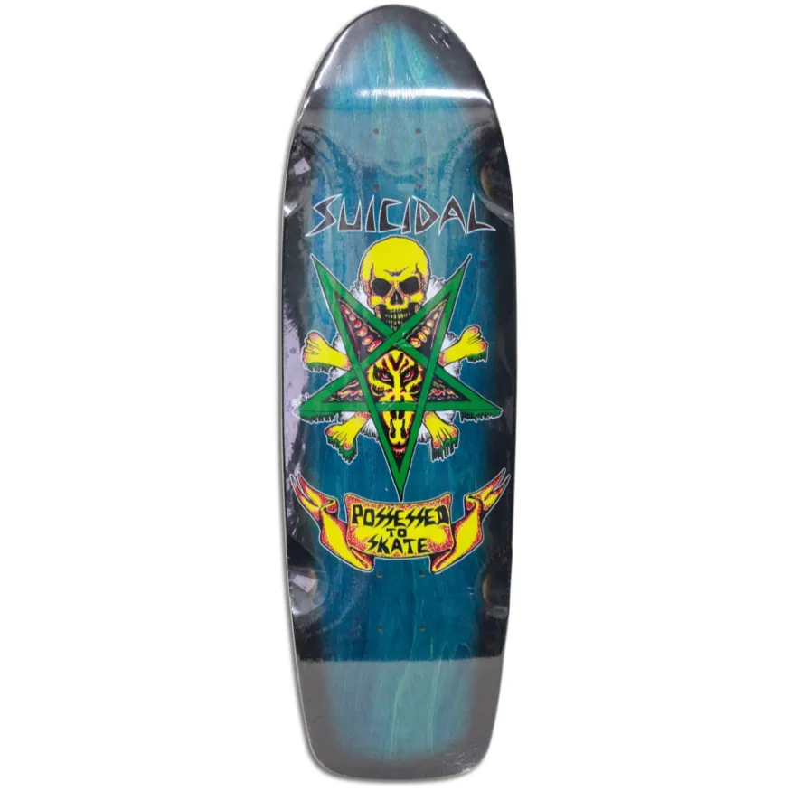 Dogtown Suicidal Skates Possessed To Skate 70s Rider Blue 9.0 Skateboard Deck