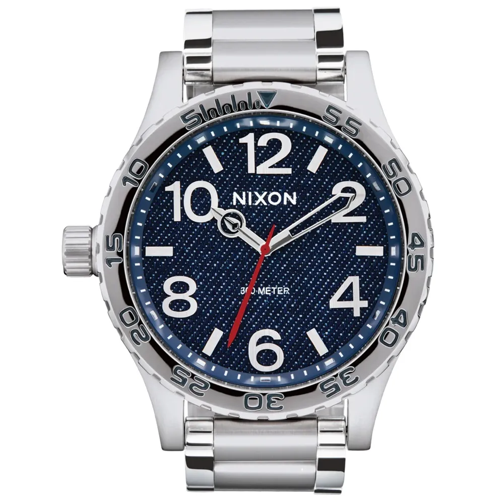 Nixon 51-30 Silver Denim Watch