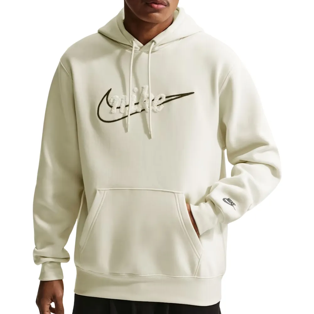 Nike Sportswear Club Fleece Khaki Obsidian Hoodie [Size: M]